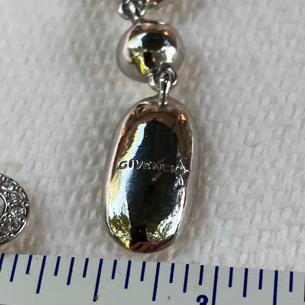 Givenchy Icy Silver Crystal Dangle Post Earrings - image 5